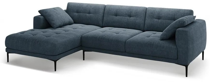 Sötétkék sarokkanapé (bal oldali-heverő résszel) Bemy – Micadoni