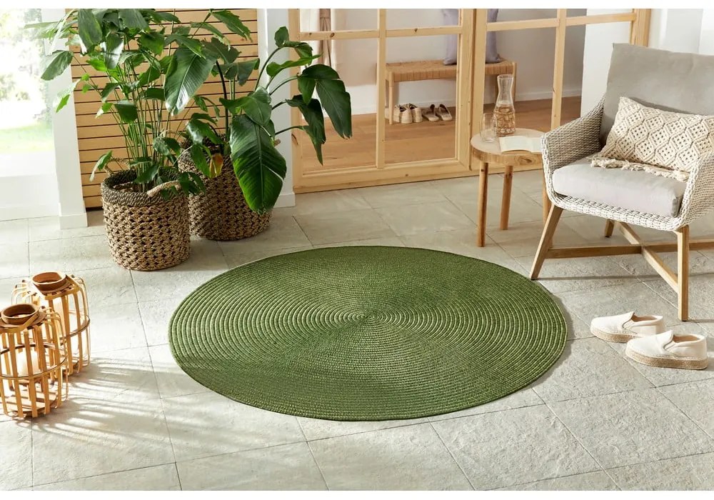 Zöld kerek kültéri szőnyeg ø 150 cm - NORTHRUGS