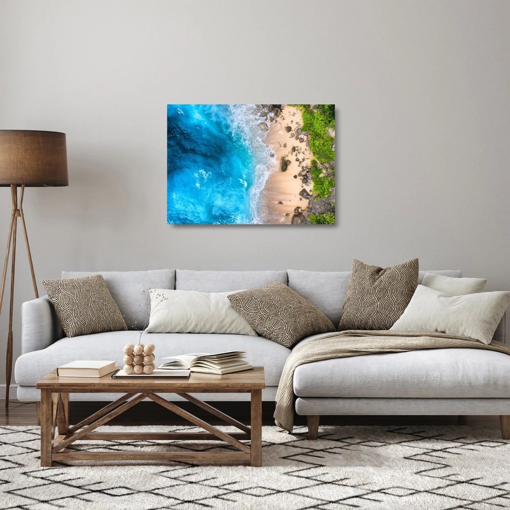 Kép - Tengerpart Indonéziában (üvegen) (70x50 cm)