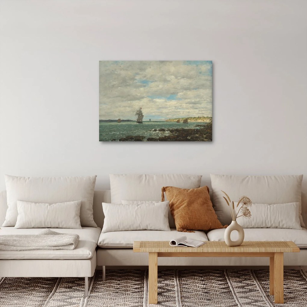 Kép - Eugène Boudin, Coast of Brittany, reprodukciók (70x50 cm)