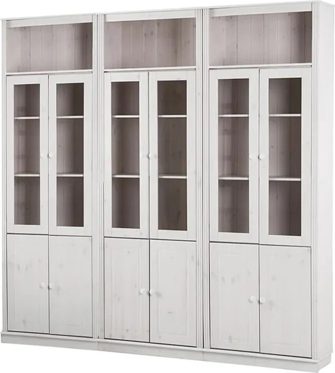 Fehér borovi fenyő tálalószekrény 518x223 cm Anita – Støraa