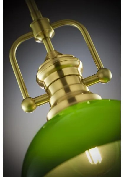 Jupiter 2073 - rúdra szerelt csillár PLATINO 1xE27/15W/230V zöld/arany