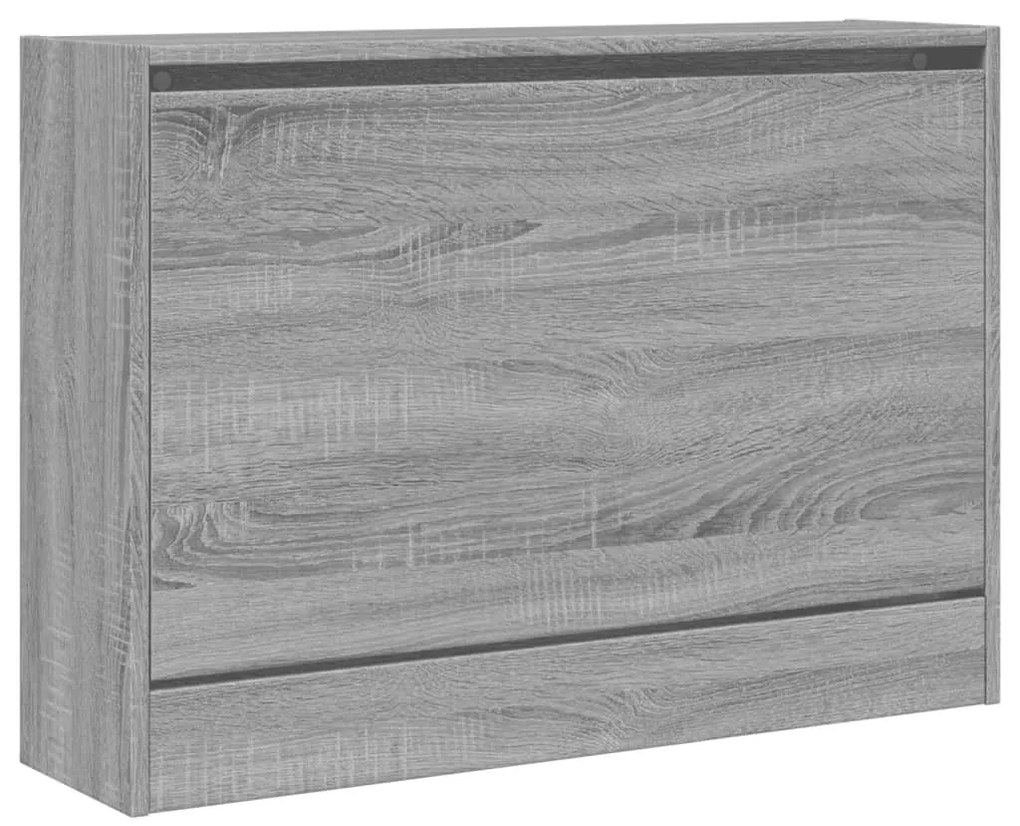 szürke sonoma színű szerelt fa cipőszekrény 80 x 21 x 57 cm