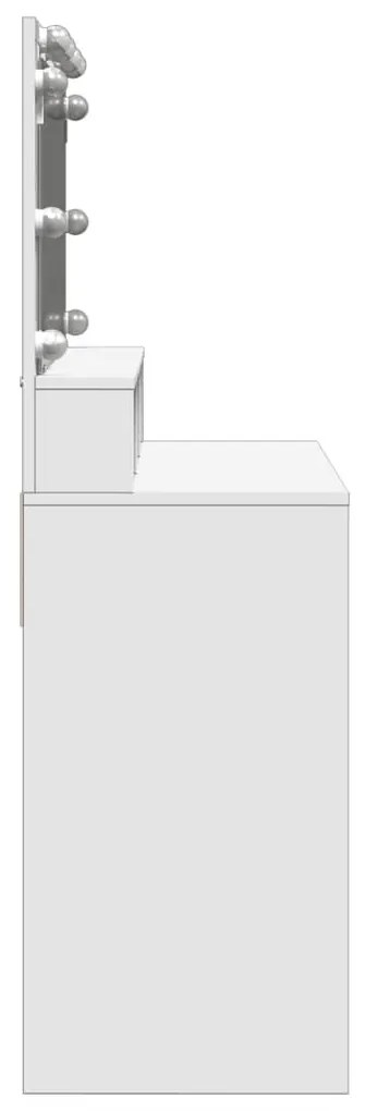 fehér fésülködőasztal LED-del 80 x 41 x 134,5 cm