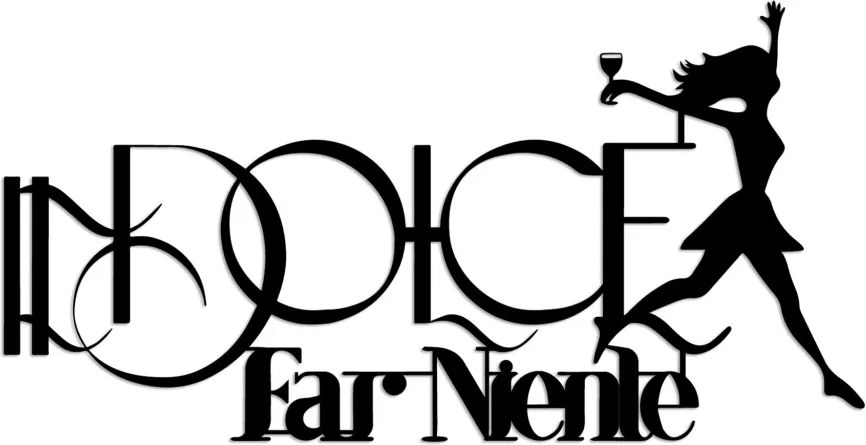 Dolce fém fali dekoráció, 60×31 cm