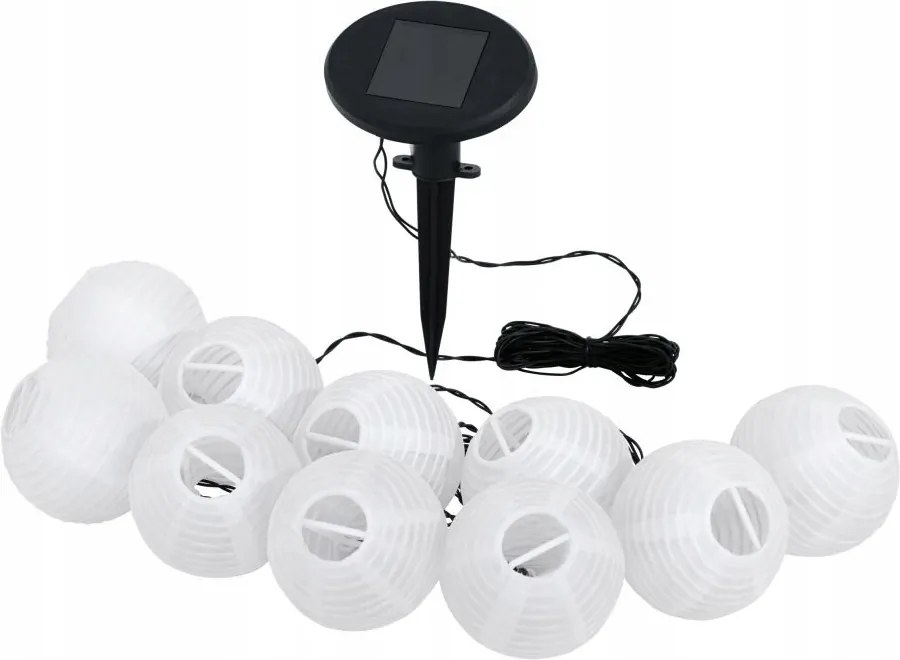 LED-es napelemes kerti girland 10x0,06W Solar 48497 Eglo