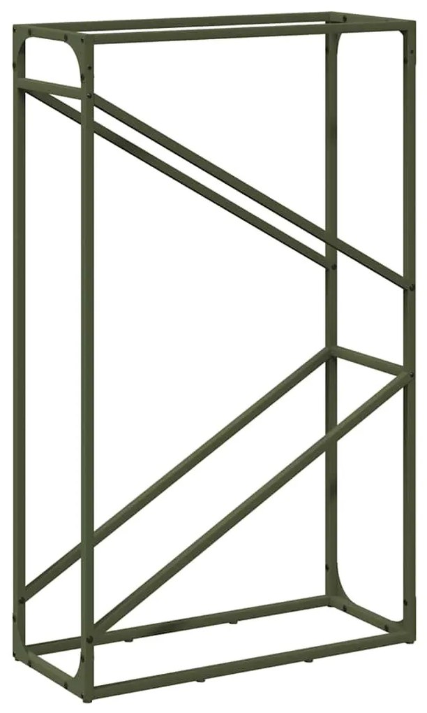 olívazöld hidegen hengerelt acél tűzifatároló 60x25x100 cm