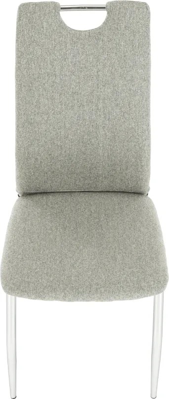 Étkezőszék, bézs melír/króm, OLIVA NEW