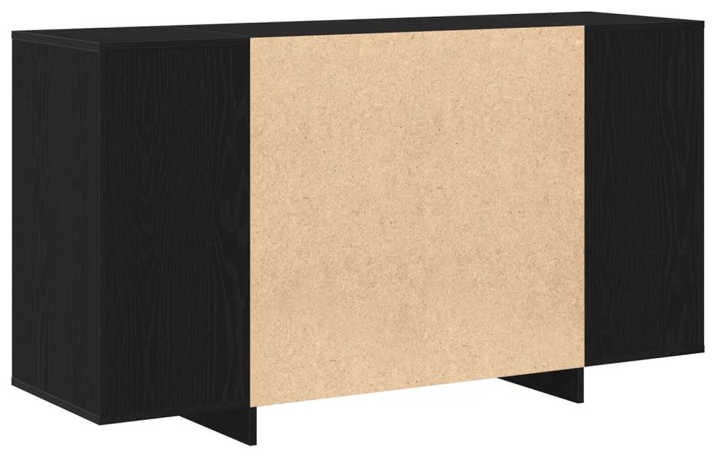 Fekete Tölgy Oldalszekrény Fekete tölgy Fa furnér 135 x 41 x 75 cm
