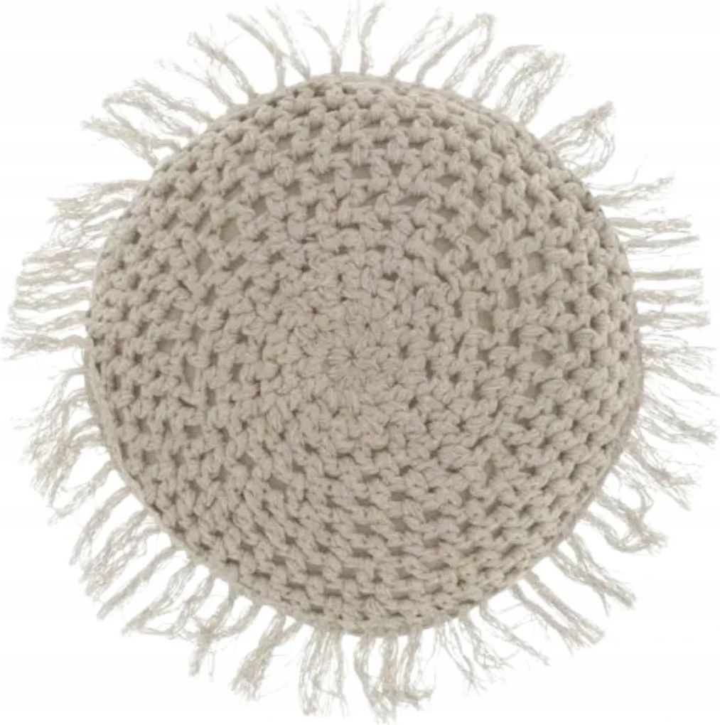 Tufo kerek díszpárna, 45 cm, szürke