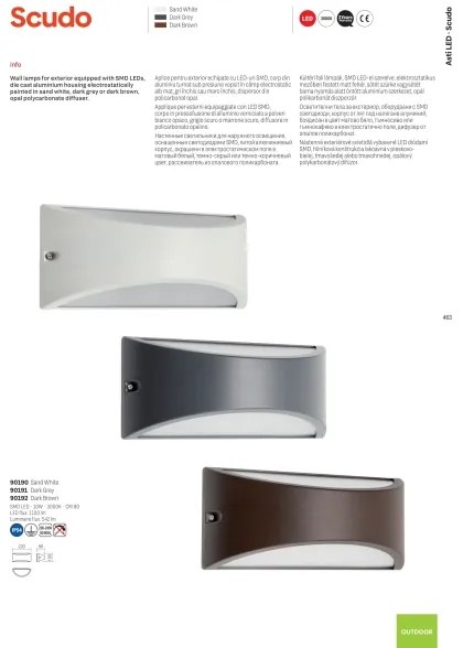 Redo 90191 - LED Kültéri fali lámpa SCUDO LED/10W/230V 3000K IP54 antracit