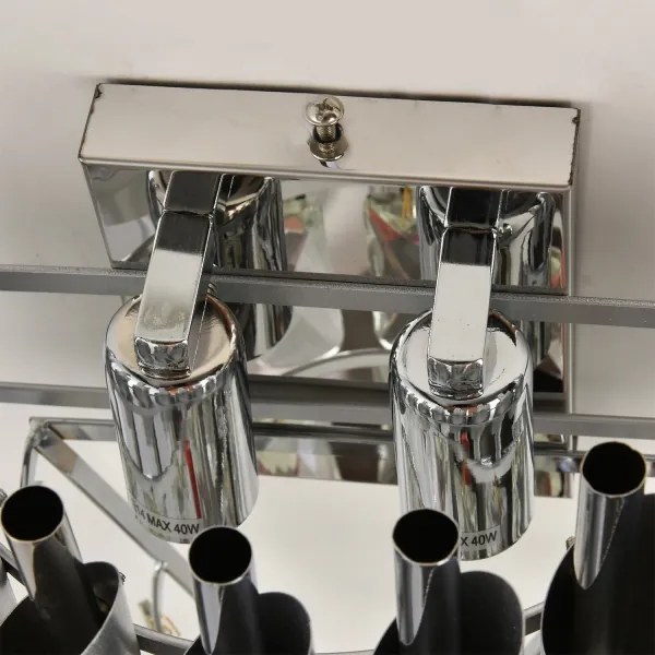 Brilagi - ECLIPSE fali lámpa 2xE14/10W/230V ezüstszínű