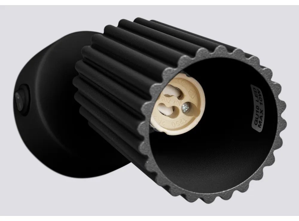 Fekete spotlámpa 8x16 cm Gleam – Sollux