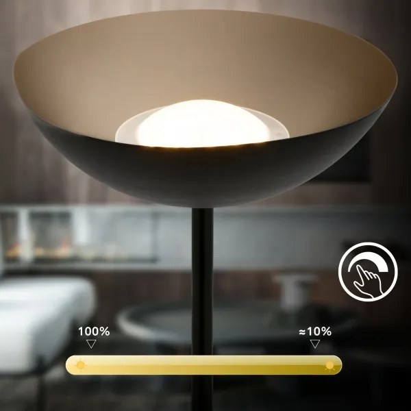 Briloner 1500015 - LED dimmelhető állólámpa ESTATE 8W/5V 4000 mAh fekete