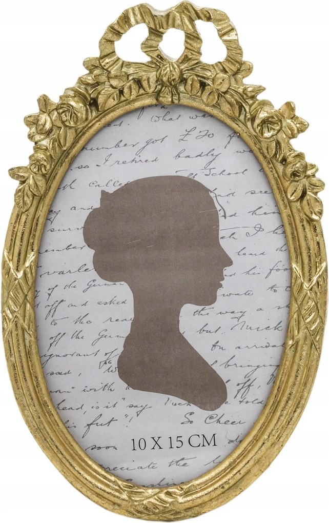 Arany képkeret álló retro palota ovális, ajándék dekoráció