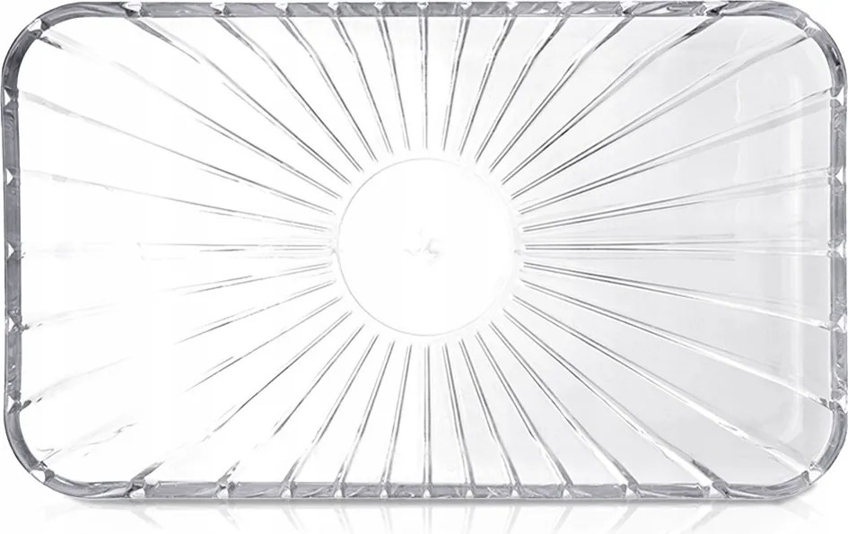 Téglalap Alakú Üvegtál Felvágottak Snackek Tálalásához Saláták Tálca