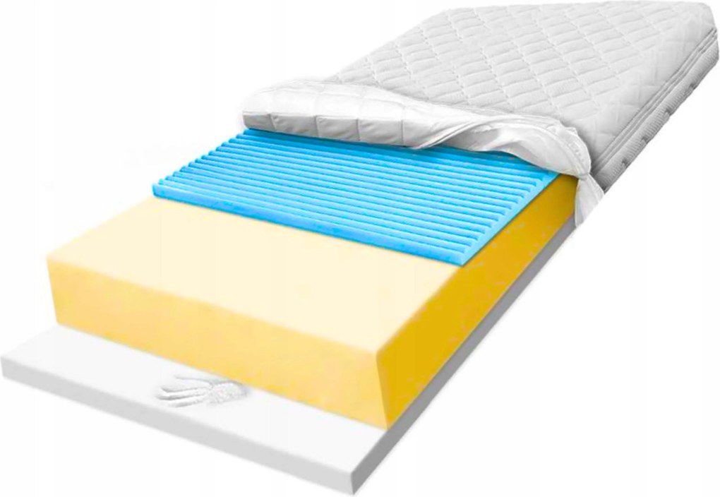 Masszázs habszivacs matrac 150x200 H2 H3 Visco memóriahabos keringési zóna 27 cm