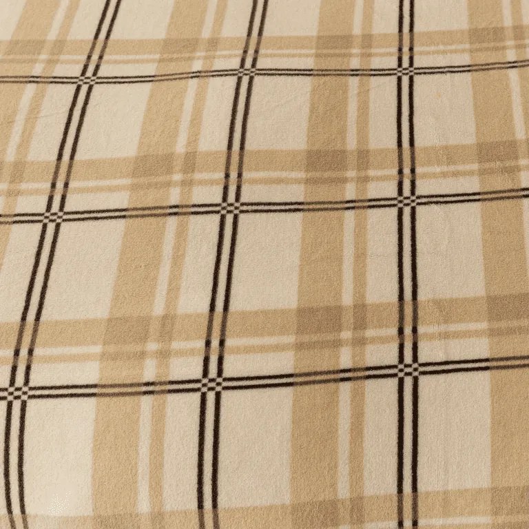Mikroplüss ágyneműhuzat PLAID krémszínű Ágyneműhuzat mérete: 70 x 90 cm | 140 x 220 cm