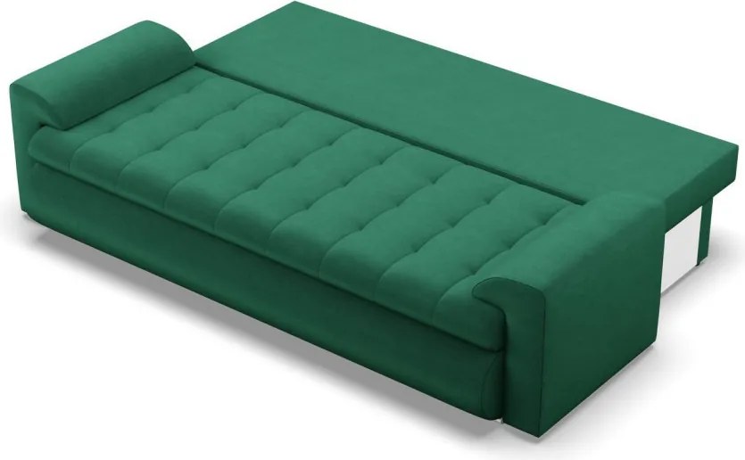 Tokio kanapéágy, bársony, zöld