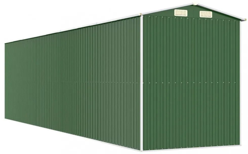 zöld horganyzott acél kerti fészer 192x772x223 cm