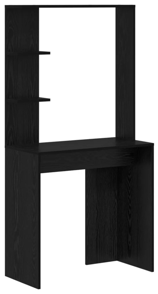 Tárolóval rendelkező íróasztal polcokkal 2 pcs Musta tammi