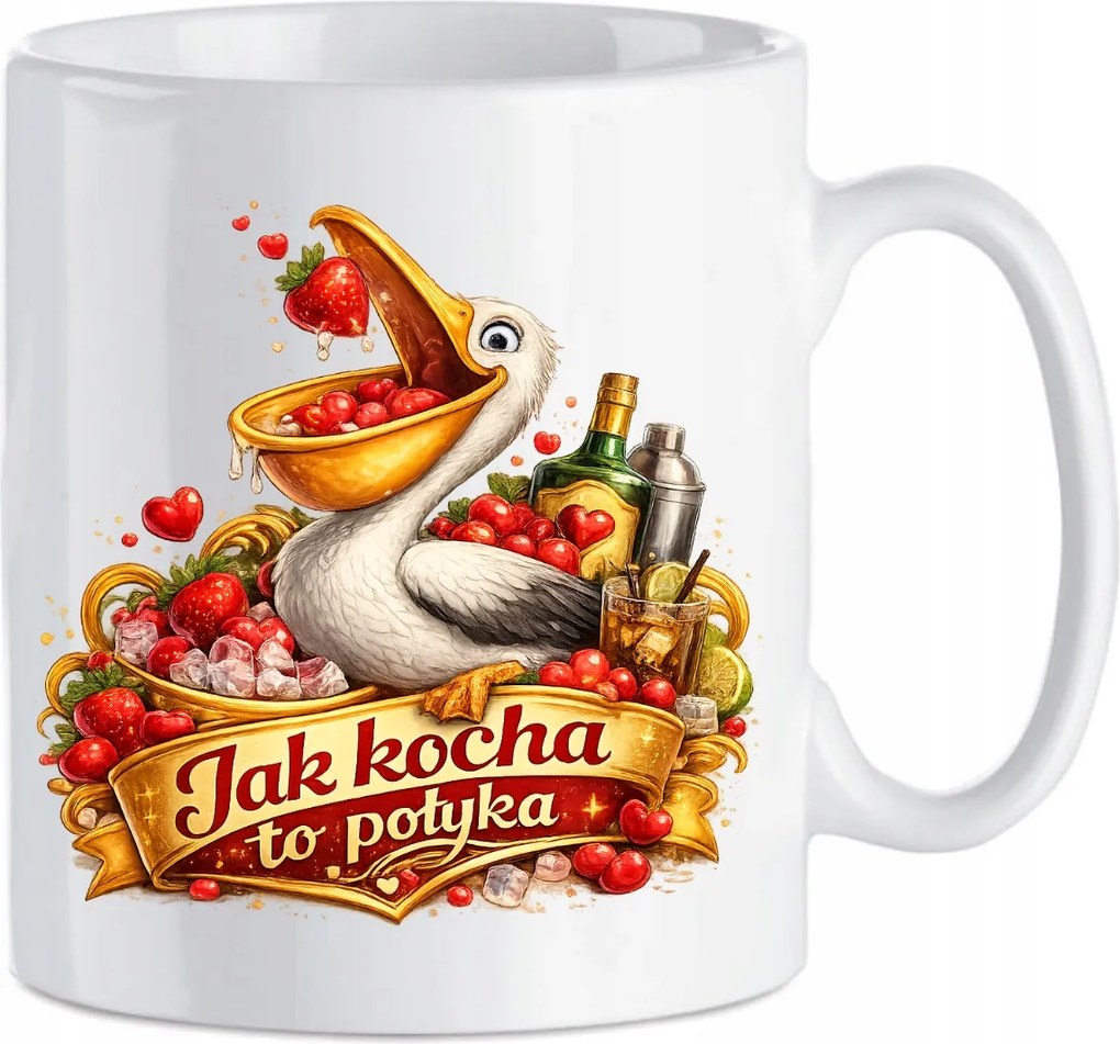 Kerámia bögre Vicces Ajándék Valentin napra Ahogy Szereti Lenyelni