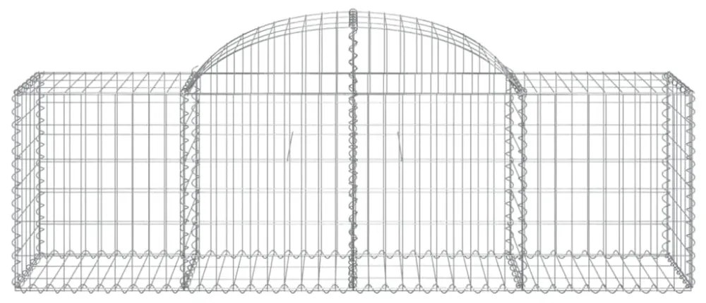 vidaXL 25 db íves horganyzott vas gabion kosár 200x50x60/80 cm