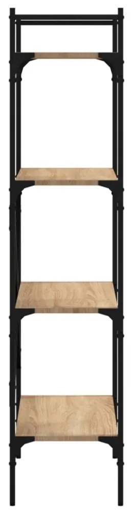 4 szintes sonoma tölgy szerelt fa könyvespolc 56x31,5x138,5 cm
