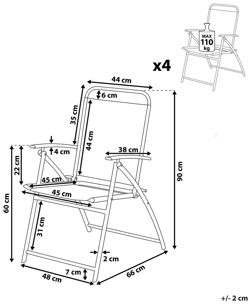 Szék szett 4db Love (fekete). 1011479