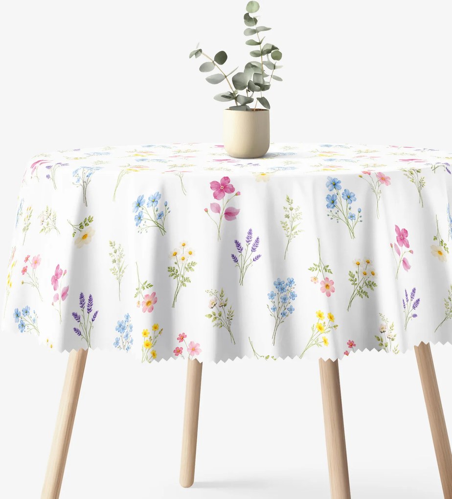 Goldea kör alakú teflonos terítő - virágoskert Ø 100 cm