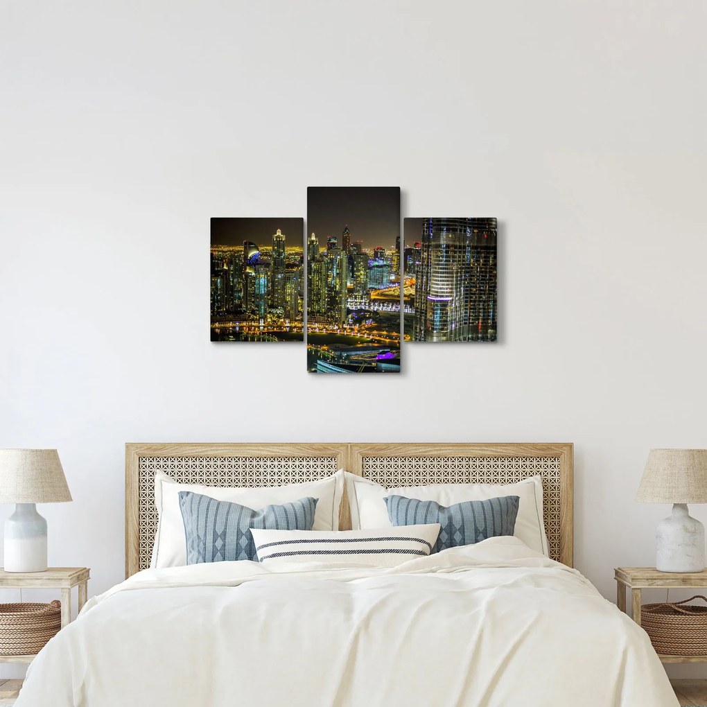 Éjszakai város képe (90x60 cm)