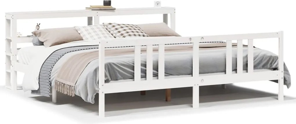 vidaXL fehér ágykeret fejtámlával matrac nélkül 200x200 cm