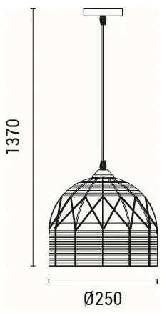 Csillár zsinóron 1xE27/15W/230V bézs