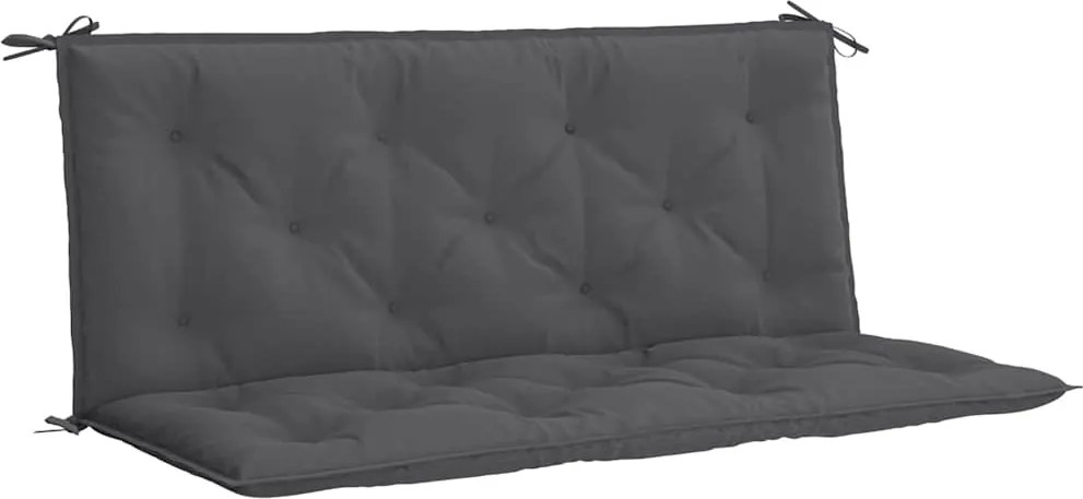 vidaXL antracitszürke oxford szövet kerti padpárna 120x(50+50)x7 cm
