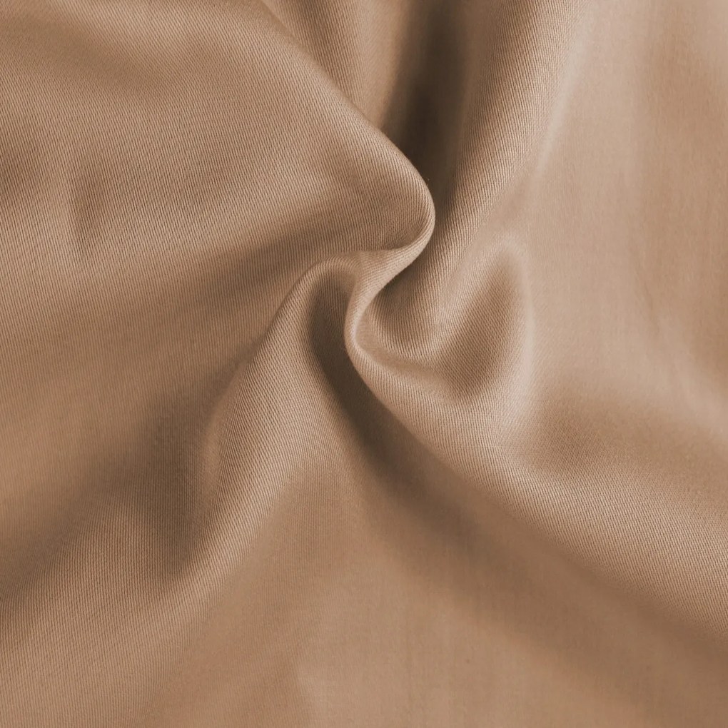 Bézs szatén lepedő 140x230 gumi nélkül