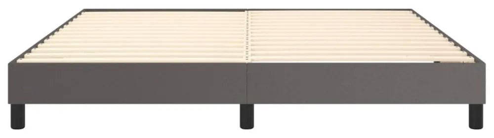 szürke műbőr rugós ágykeret 180x200 cm