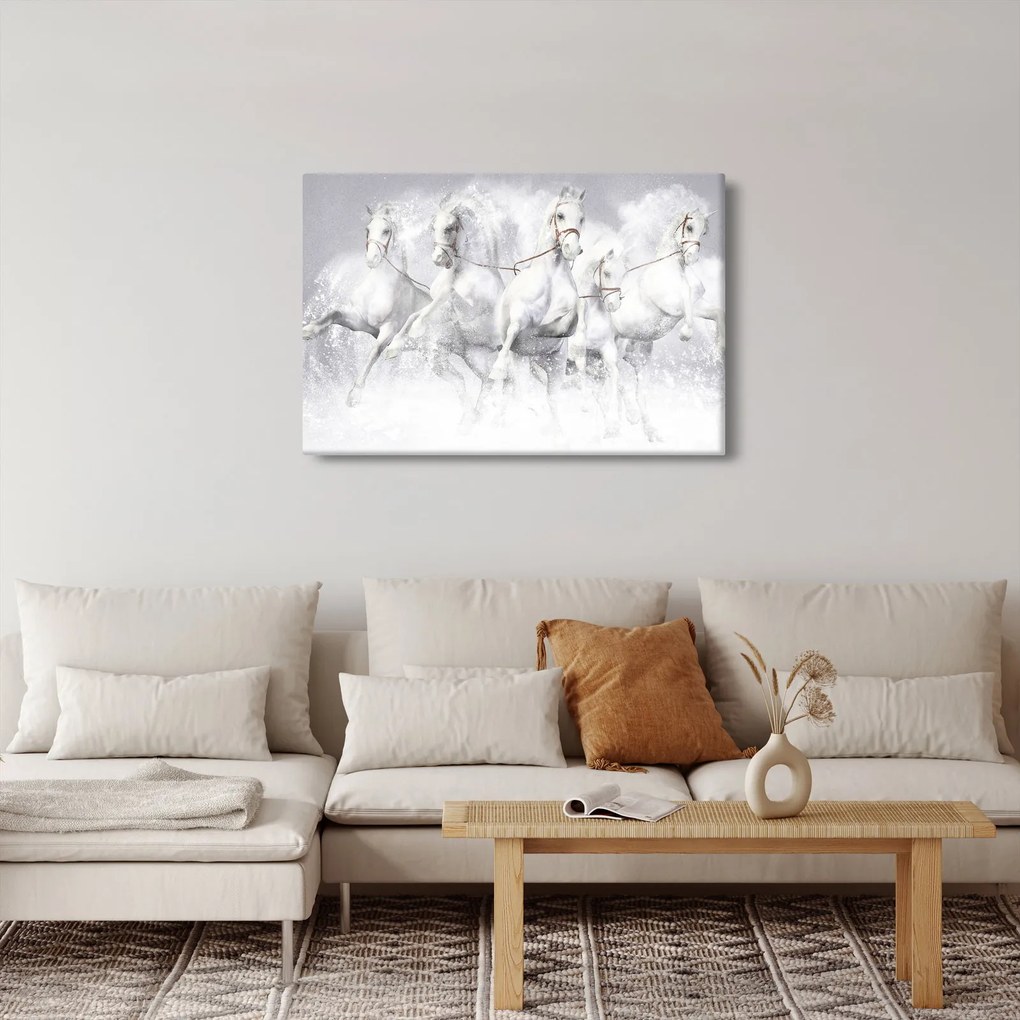 Kép - Versenylovak illusztrációja (90x60 cm)