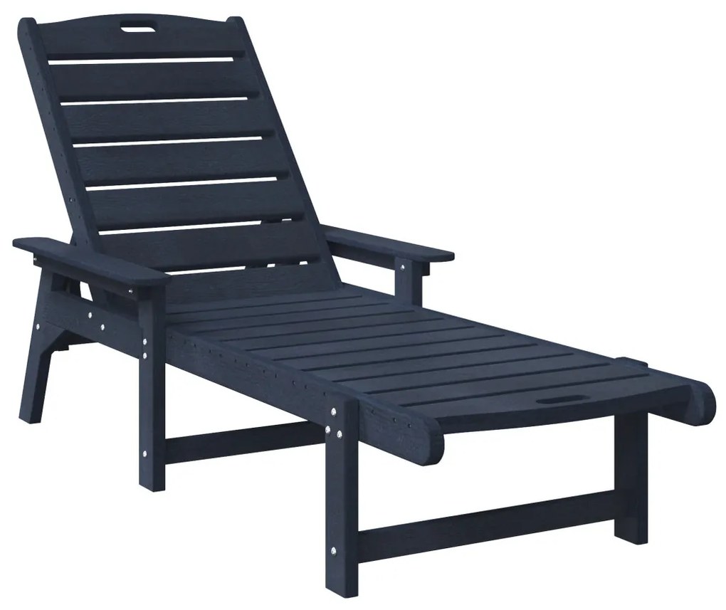 Nyugágy 2 db Tengerészkék 162x53x98.5 cm HDPE