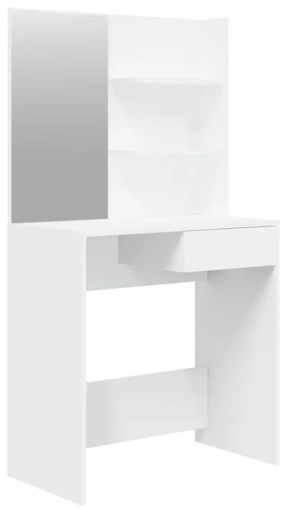 fehér fésülködőasztal tükörrel 74,5 x 40 x 141 cm