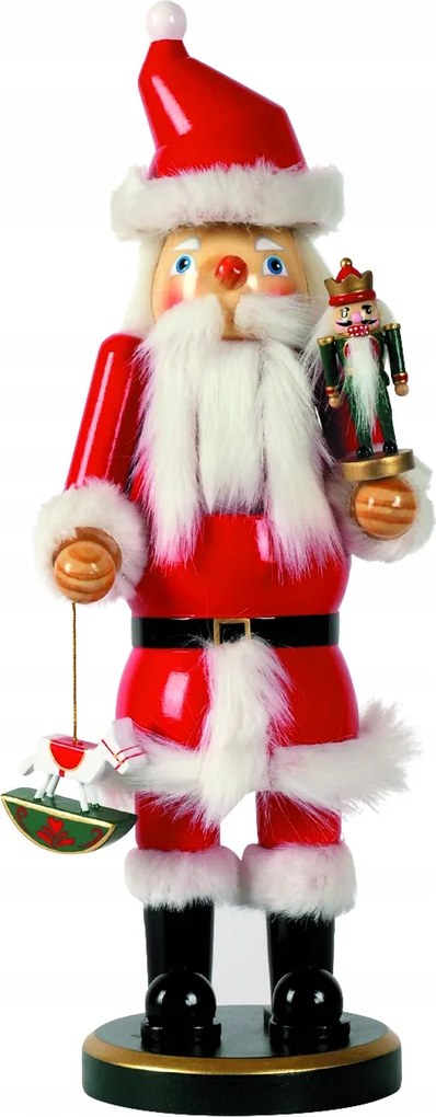 Fából készült diótörő Mikulás 38 cm