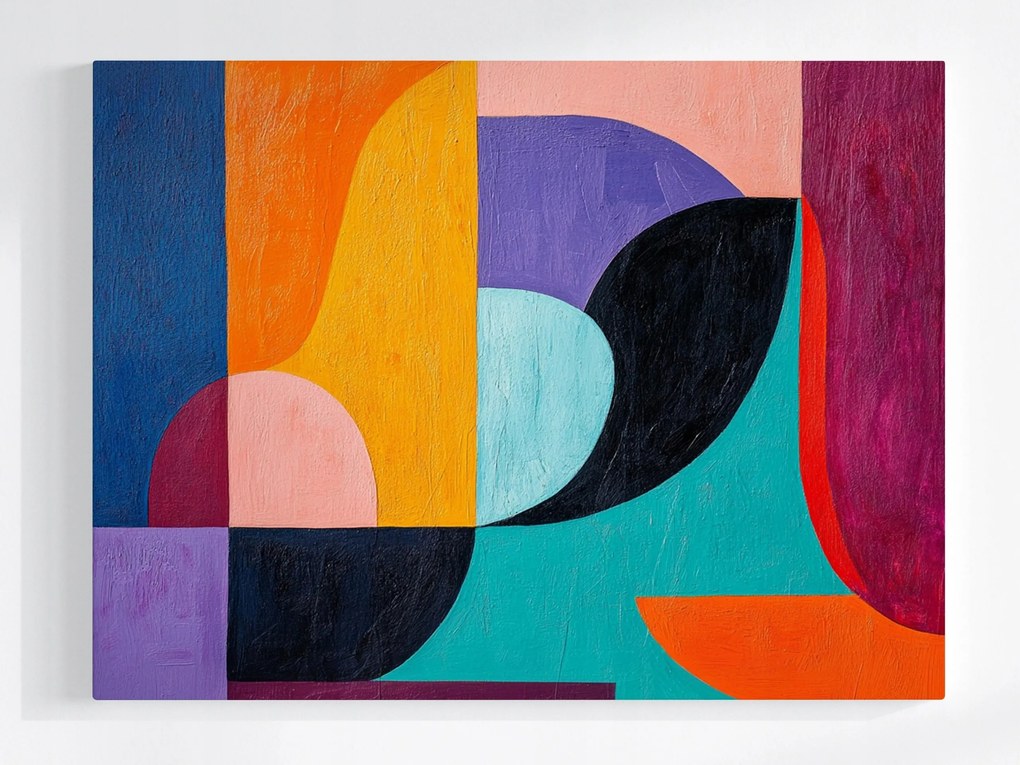 Poszter Absztrakt Geometria Színek Bauhaus Modern 80x60