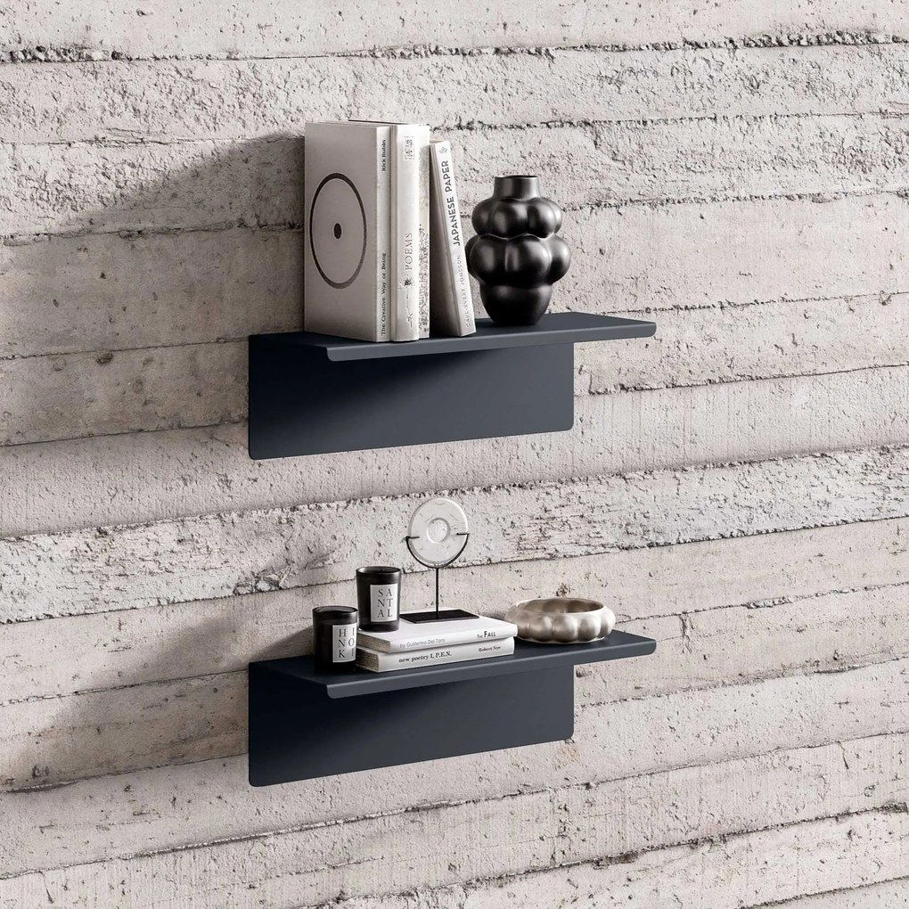 Fali polc JOANNE 400 mm, antracit