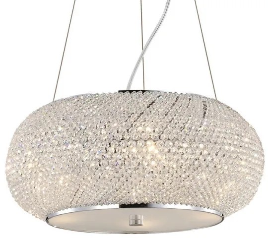 Ideal Lux - Kristály csillár PASHA 10xE14/40W/230V átm. 55 cm króm