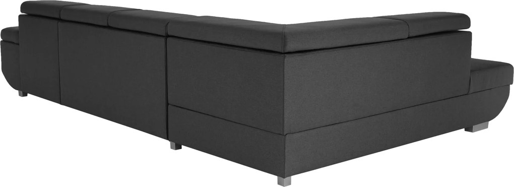 Ülőgarnitúra, sötétszürke, szövet Stark, balos, MAVIS