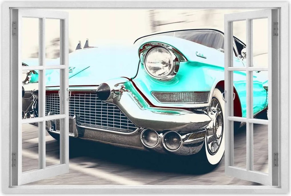 Poszter 60x40 Türkizkék Cadillac