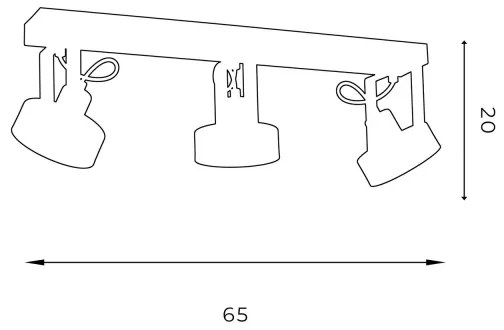Mennyezeti spotlámpa VIVA 3xGU10-AR111/15W/230V