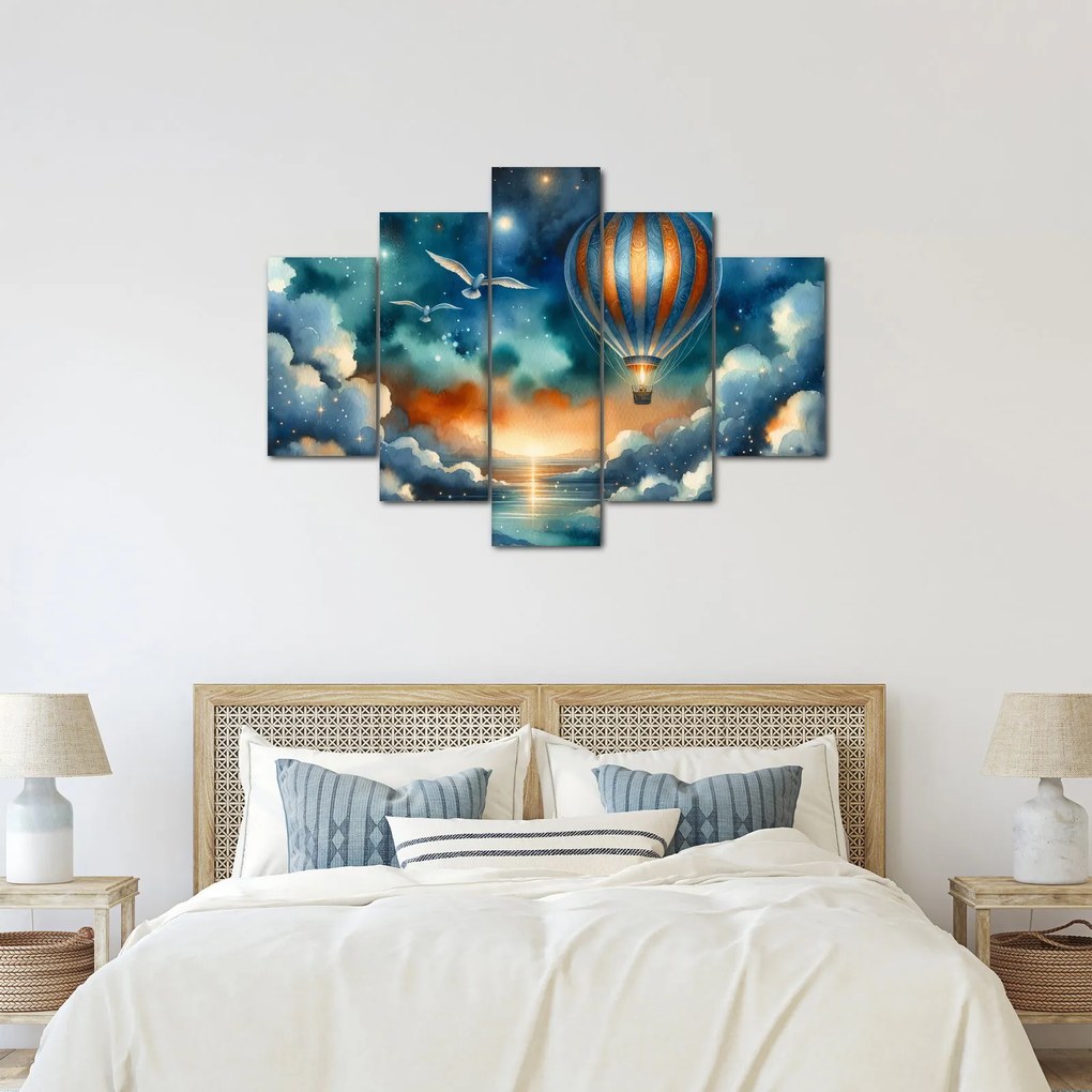 Kép - Repülés az éjjeli ég alatt (150x105 cm)