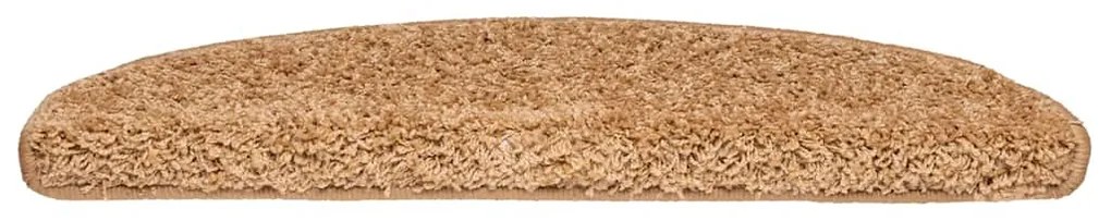 20 db bézs színű, félkör alakú lépcsőszőnyeg 65 x 21 x 4 cm, nagy