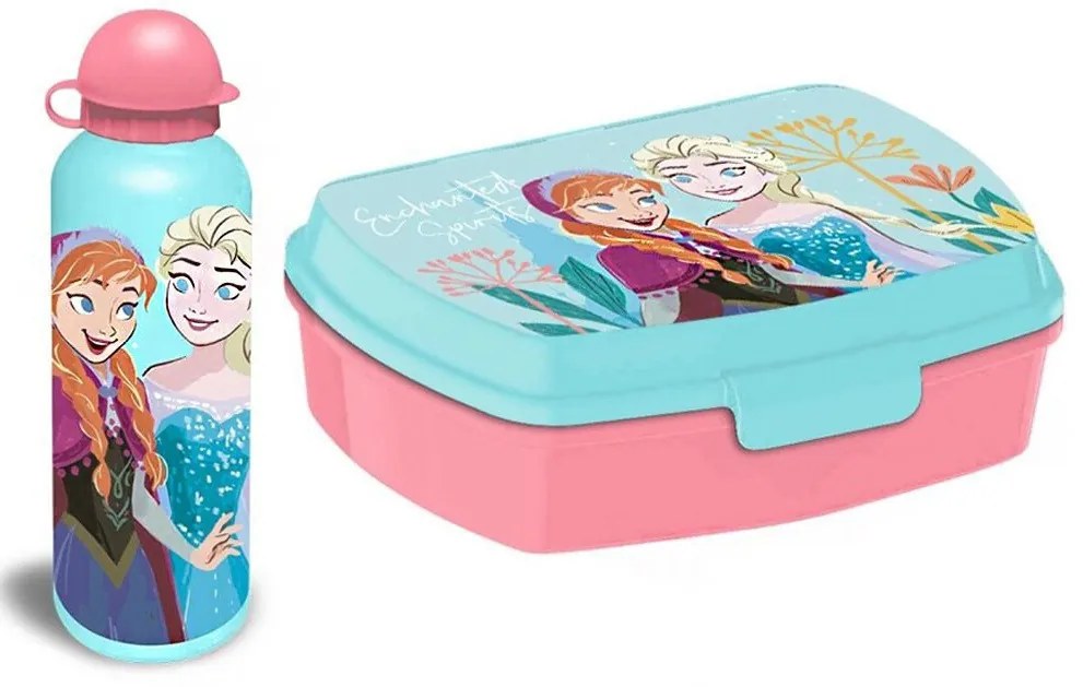 Disney Jégvarázs Enchanted szendvicsdoboz + alumínium kulacs szett