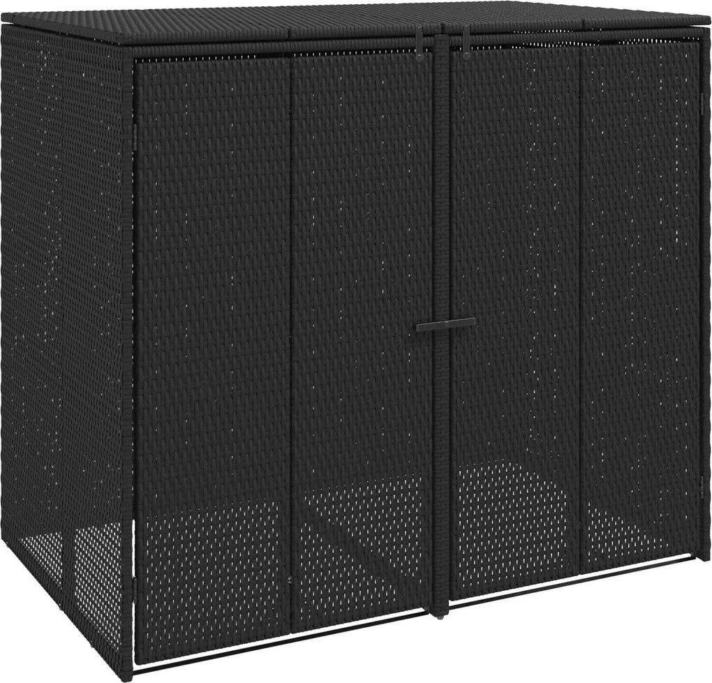 vidaXL Kuka Doboz 2 pcs Fekete 65 x 80 x 115 cm Polietilén